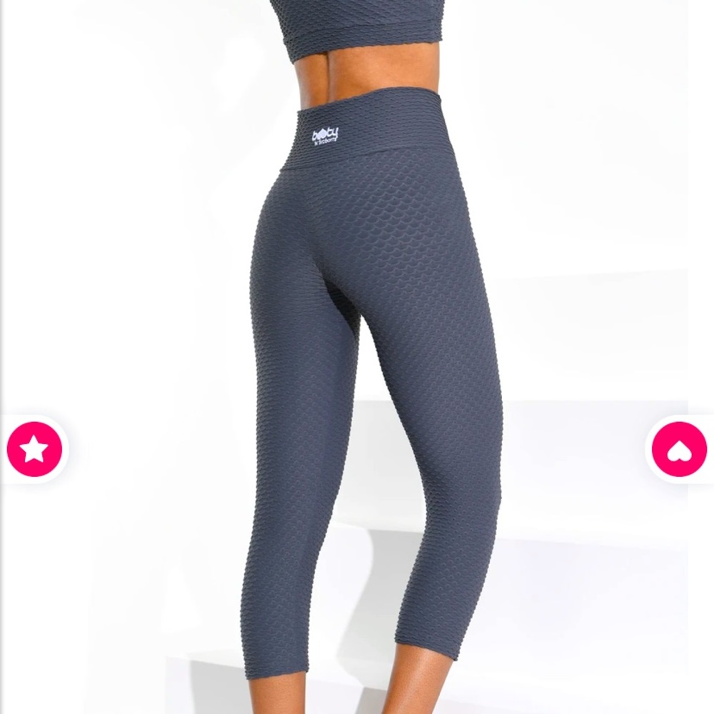 Booty By Brants croco cropped dark grey leggings